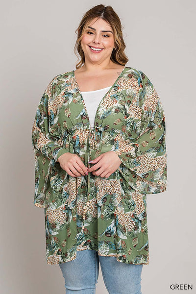 Green Mix Cover Up/Top