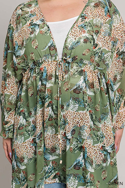 Green Mix Cover Up/Top