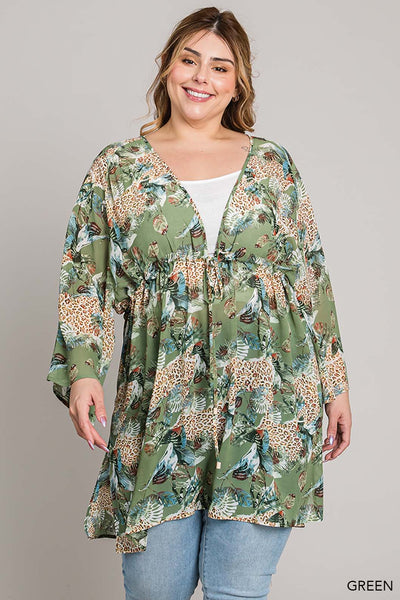 Green Mix Cover Up/Top