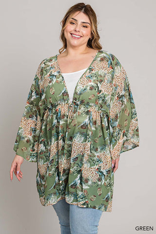 Green Mix Cover Up/Top