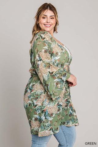 Green Mix Cover Up/Top