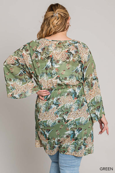 Green Mix Cover Up/Top