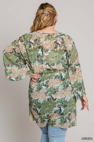 Green Mix Cover Up/Top