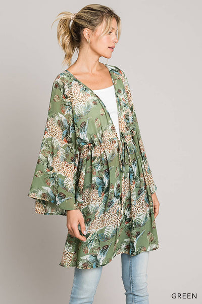 Green Mix Cover Up/Top