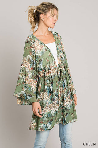 Green Mix Cover Up/Top