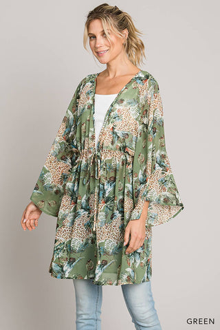 Green Mix Cover Up/Top