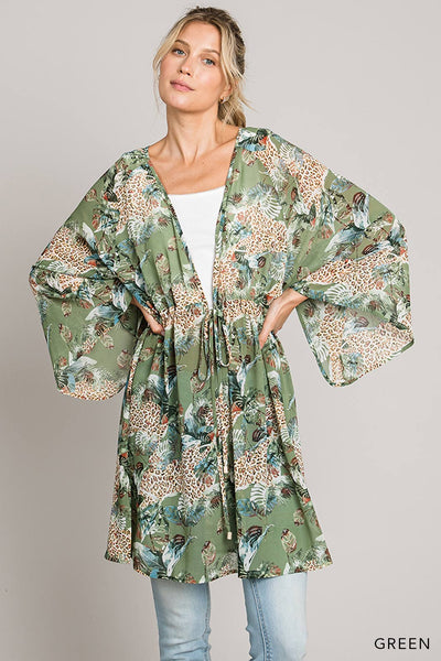 Green Mix Cover Up/Top