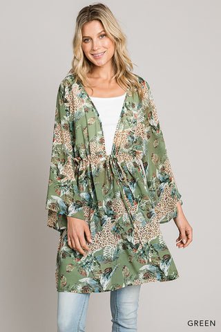Green Mix Cover Up/Top