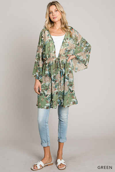 Green Mix Cover Up/Top