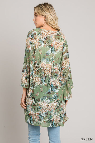 Green Mix Cover Up/Top