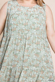 Poly Floral Sleeveless Dress