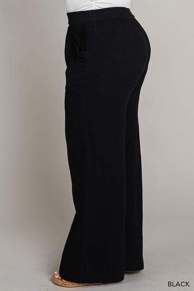 Lace Trimmed Pocket Pants