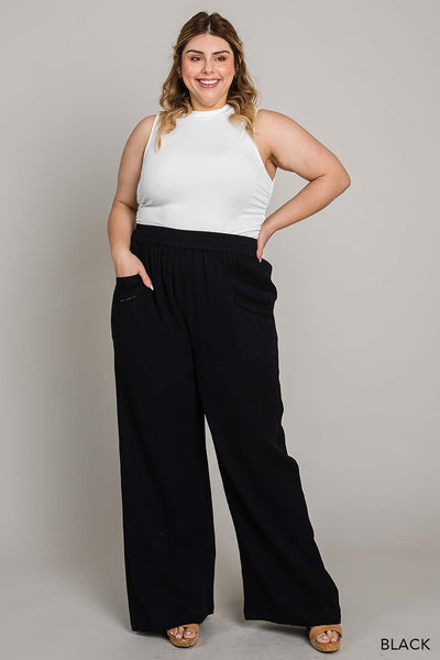 Lace Trimmed Pocket Pants