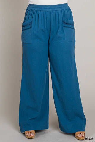 Lace Trimmed Pocket Pants