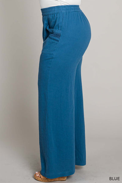 Lace Trimmed Pocket Pants