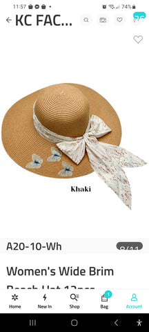 Women’s Wide Brim Beach Hat