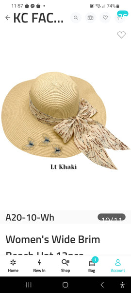 Women’s Wide Brim Beach Hat