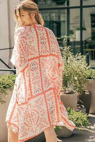 Aztec Printed Kimono