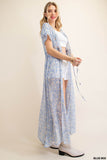 Printed Tie Front Duster